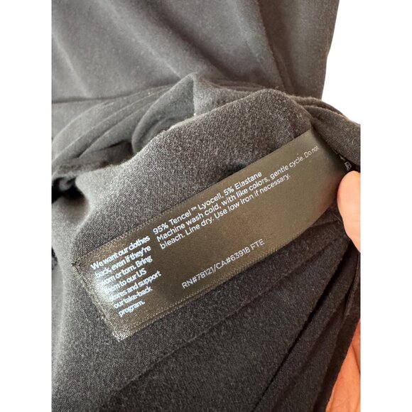 Eileen Fisher button down long sleeve oversized top black women's size XXS - Picture 5 of 5